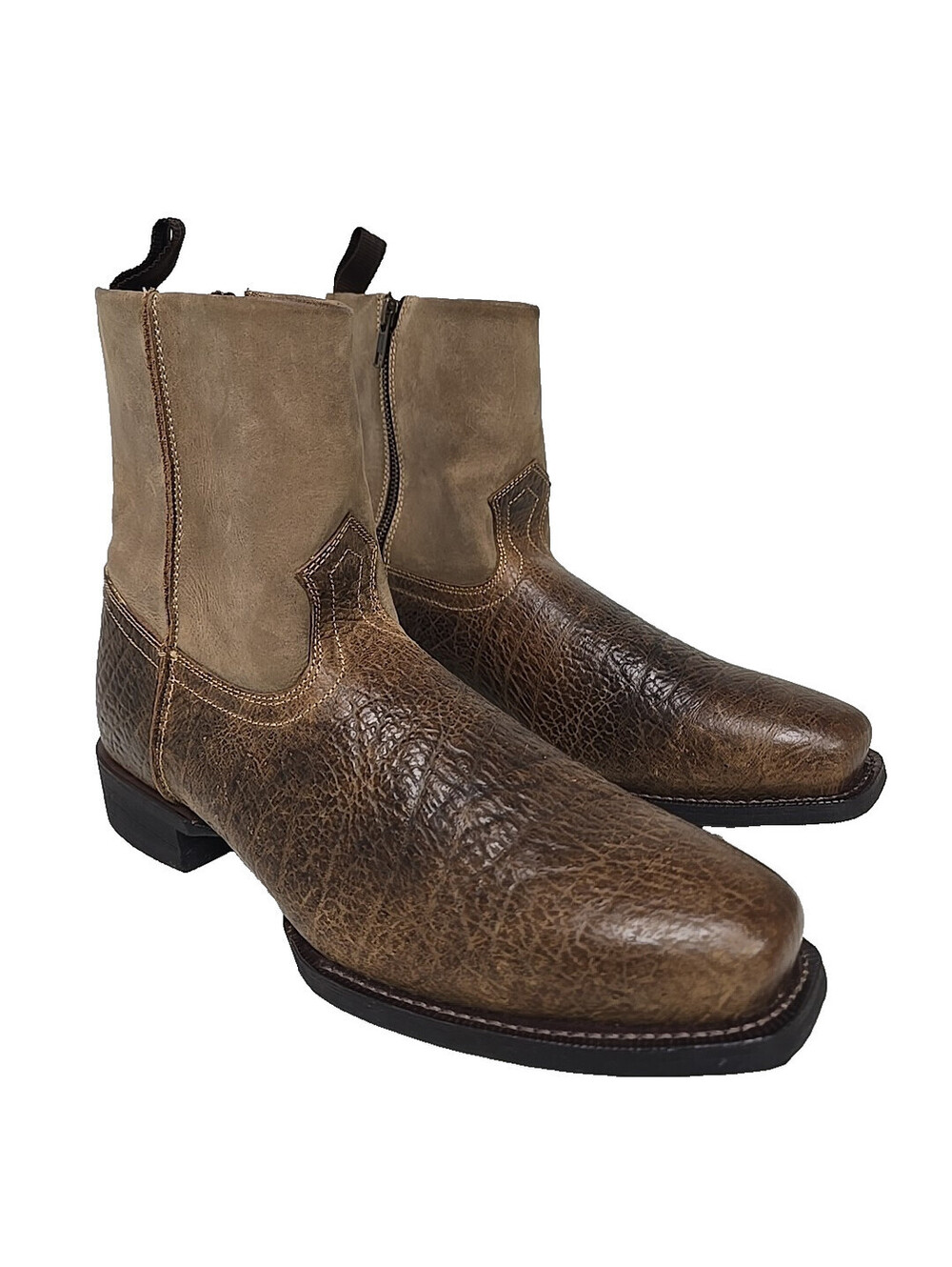 Laredo Men's 62082 6" Ankle Side Zip Cowboy Western Boot Brown Size 9D